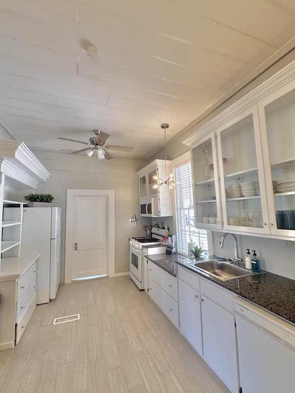 We will send you a list of everything the kitchen is stocked with.