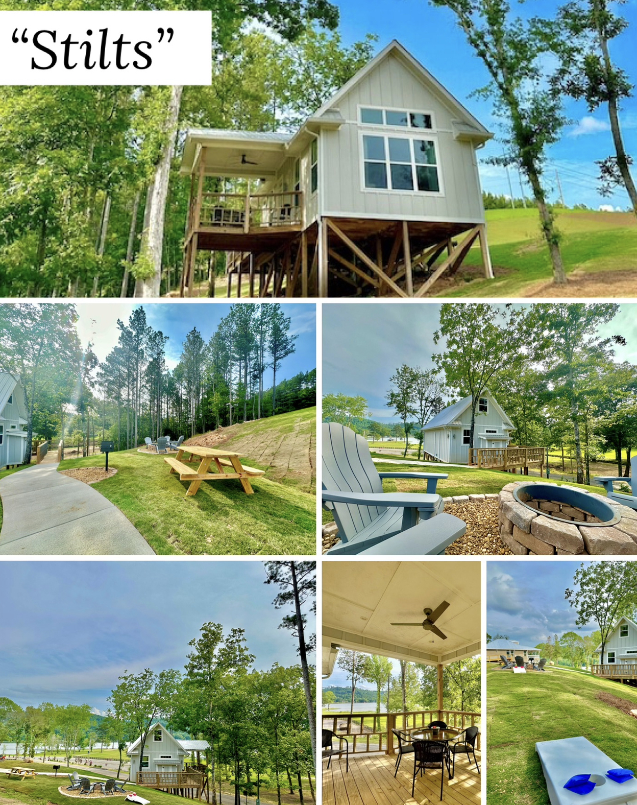 The "Stilts" home is about 500ft from the main house & 200ft from the pool.