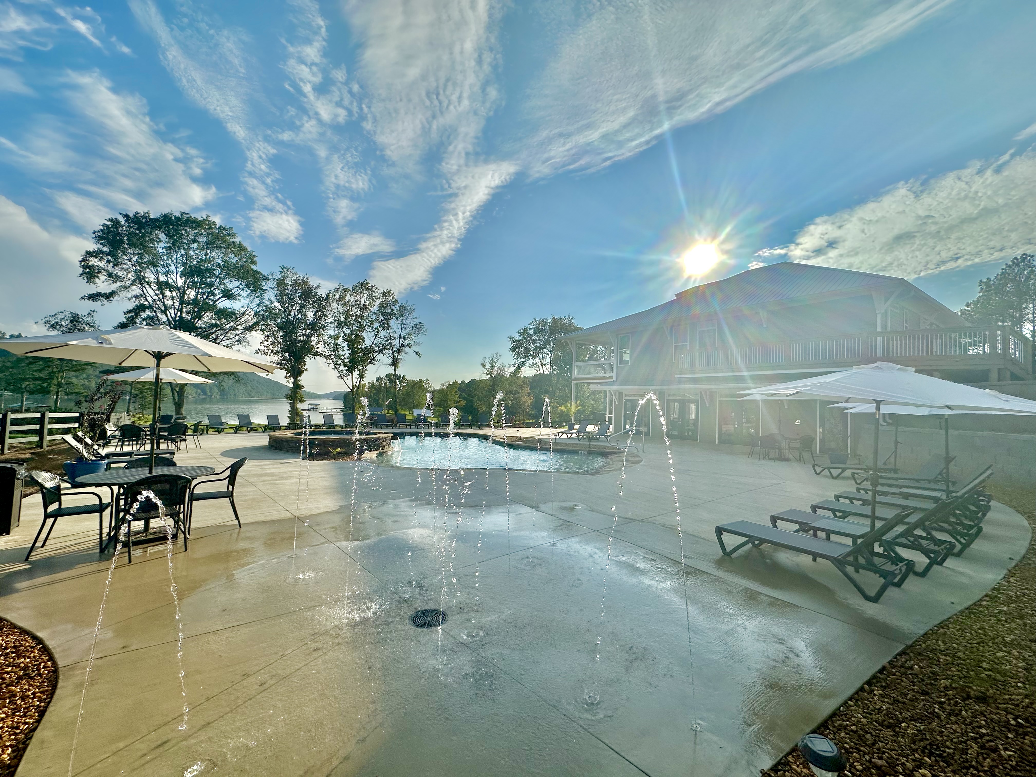 The pool featuring… the SPLASH PAD! Huge hit with the kiddos. *Common area.