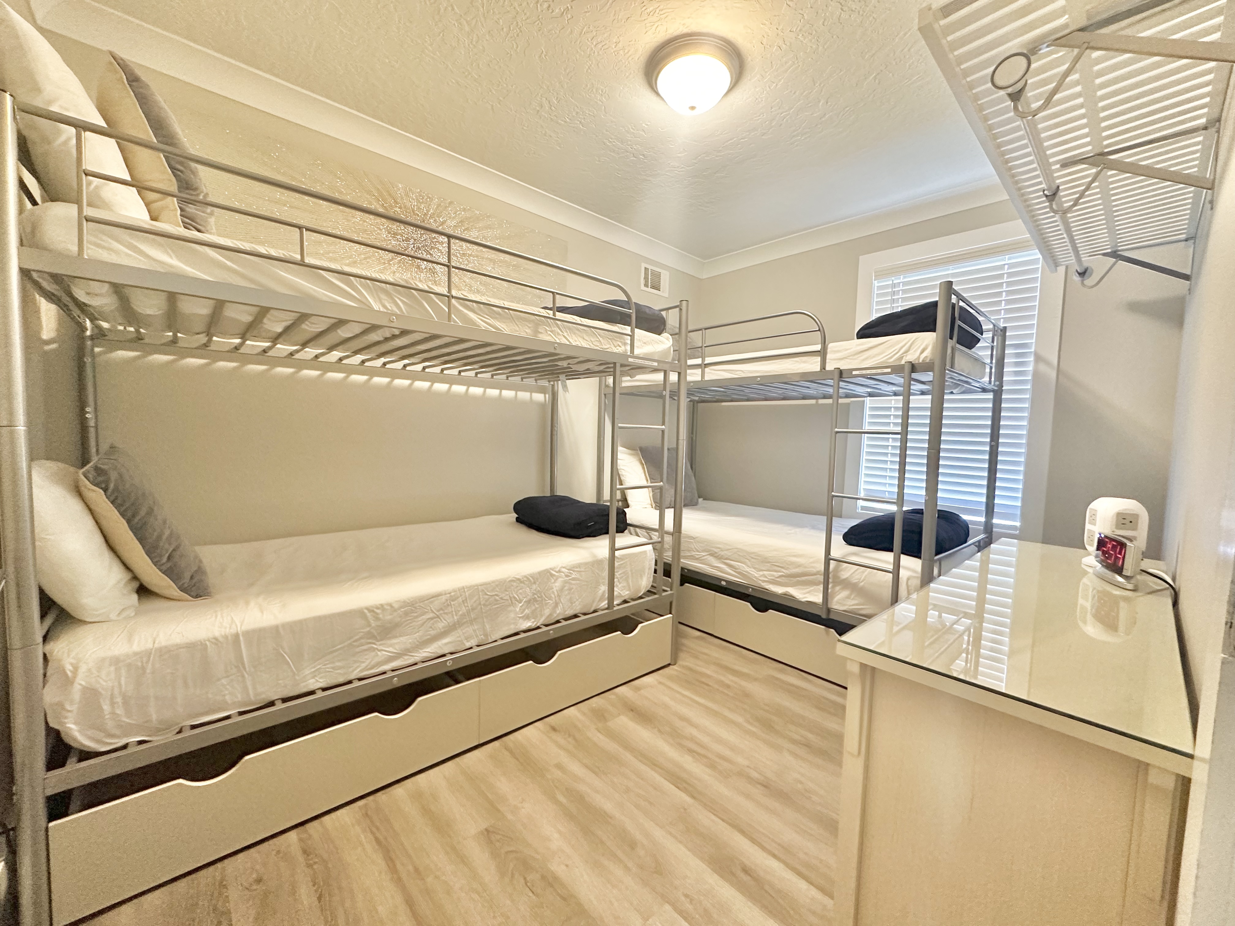Twin Room - Main Level (Sleeps 4). Two twin bunk beds.