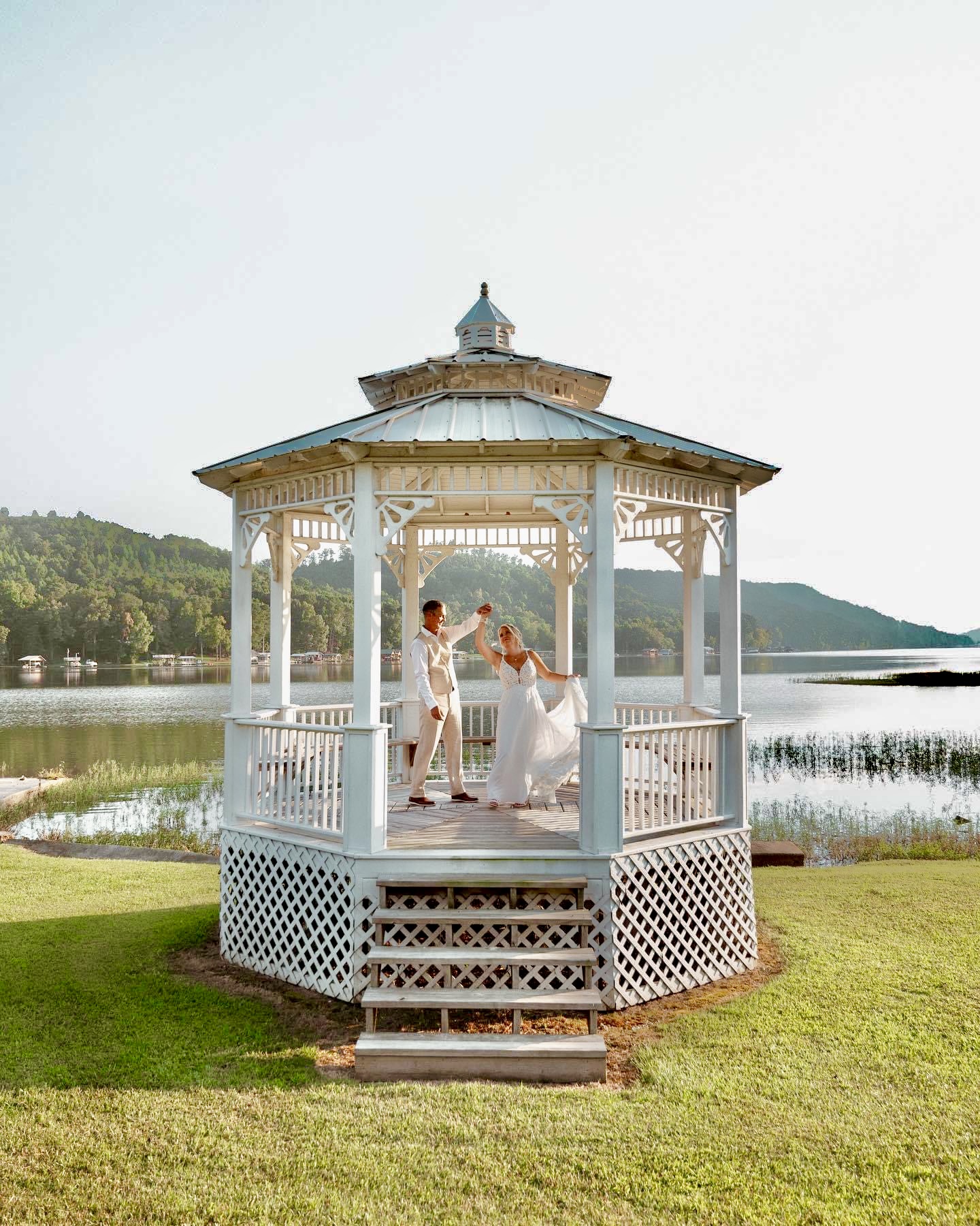 The gazebo down by the water is a really popular spot for pictures, nothing but water and hills in the background.. can't get much better than that. Love this spot!