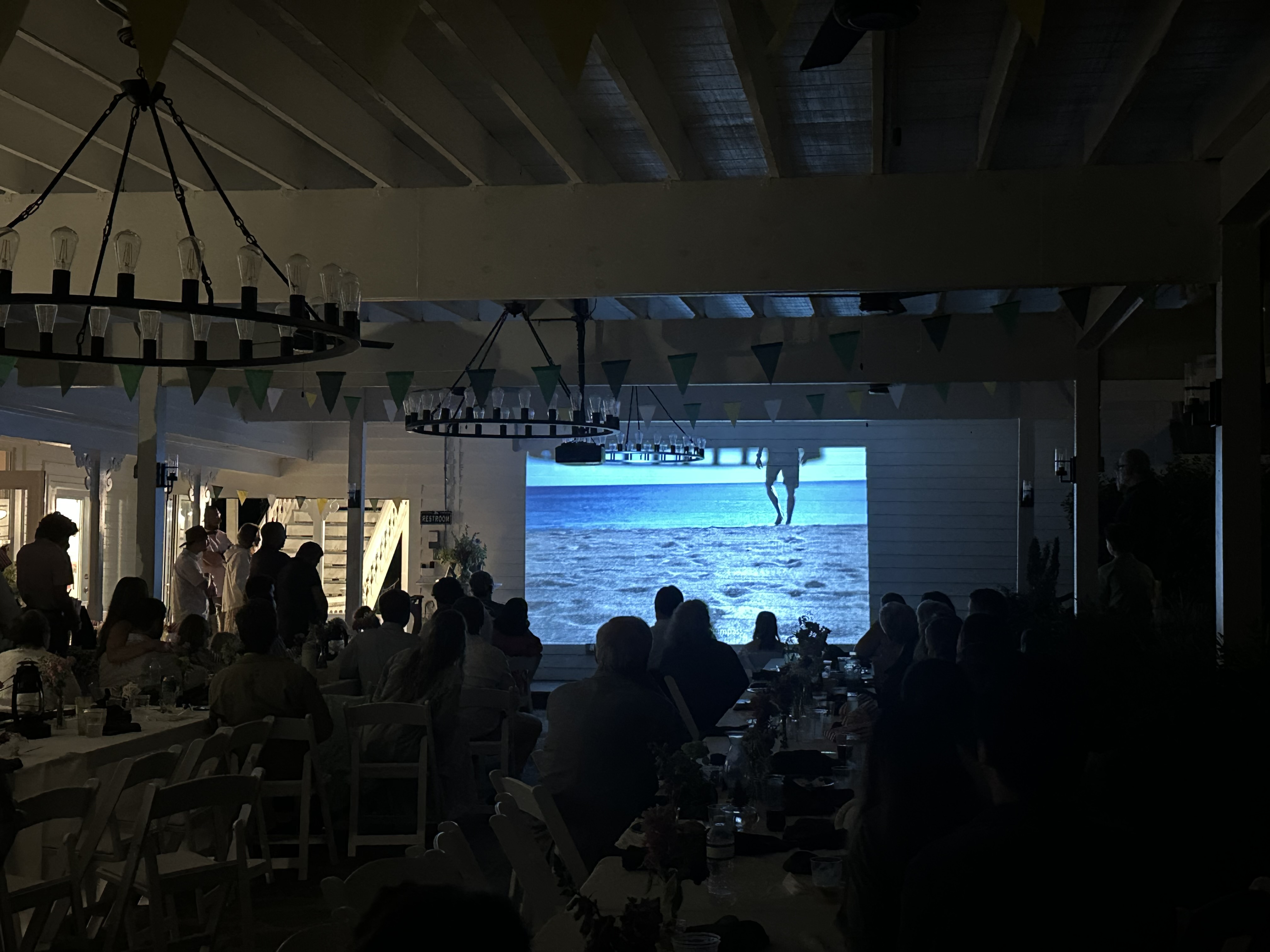 Grab popcorn and enjoy movie or game night on the projector!